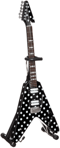 Randy Rhoads "Harpoon" Polka Dot V Miniature Guitar Replica