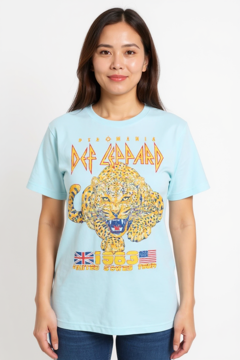 Def Leppard '83 Tour T-Shirt  - Light Blue