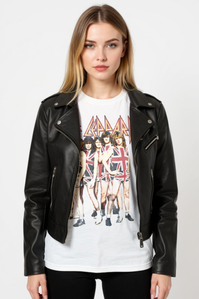 Def Leppard Group White T-shirt