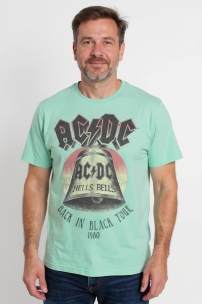 AC/DC Back In Black Tour T-Shirt (Mint)