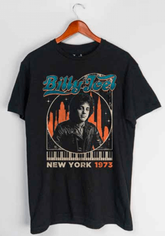 Billy Joel - York 73 T-Shirt (Black)