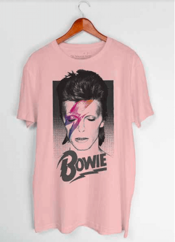 Bowie Ziggy T-Shirt (Light Pink)