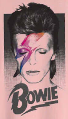 Bowie Ziggy T-Shirt (Light Pink)