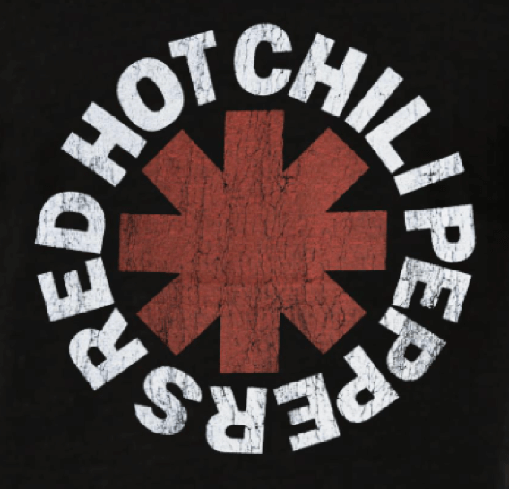 Red Hot Chili Peppers - Distressed Asterisk T-Shirt Logo