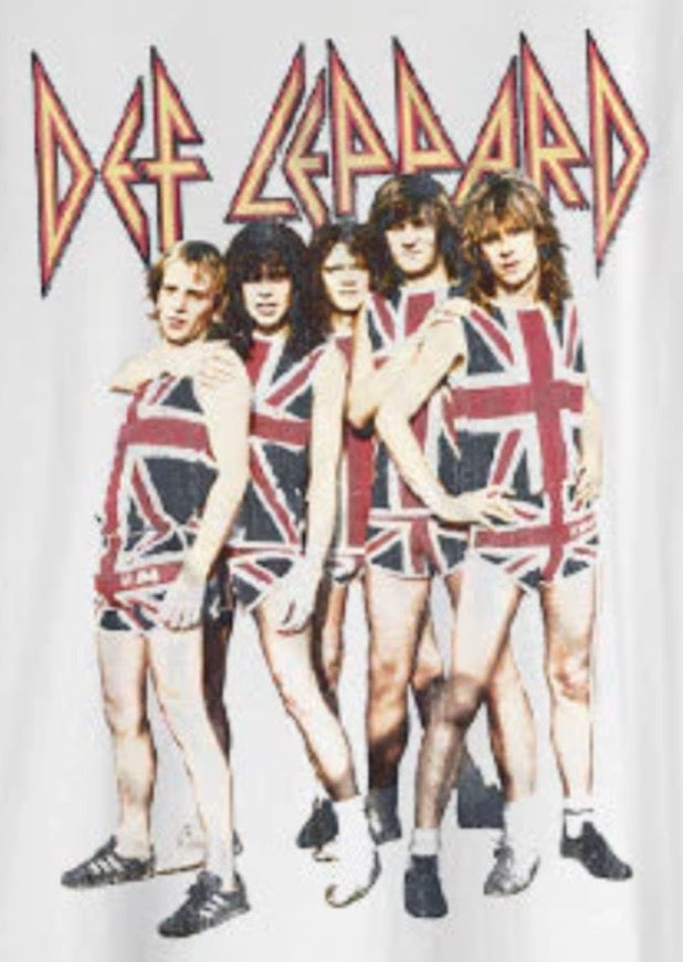 Def Leppard Group White T-shirt