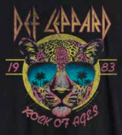 Def Leppard Vintage Rock of Ages T-Shirt (Black)