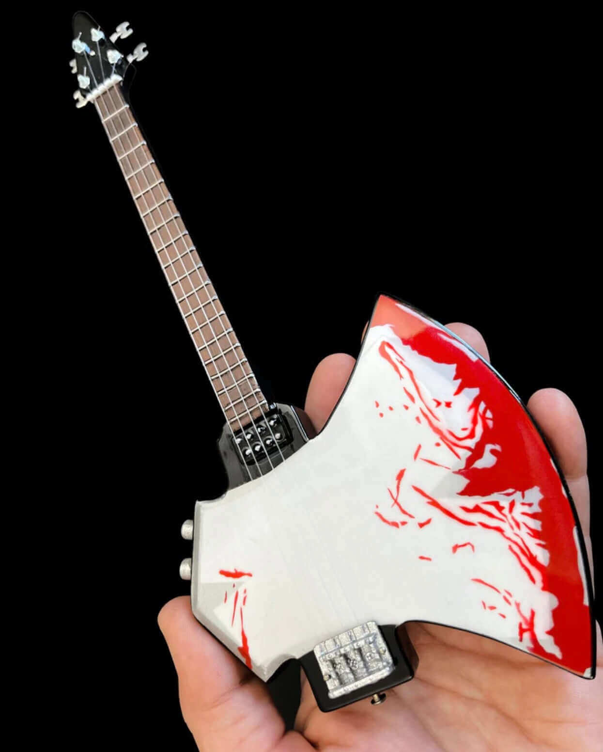 Gene Simmons Signature BLOOD AXE Kiss Bass Mini Guitar