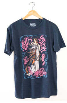 Janis Joplin - Avalon Ball T-Shirt (Navy)