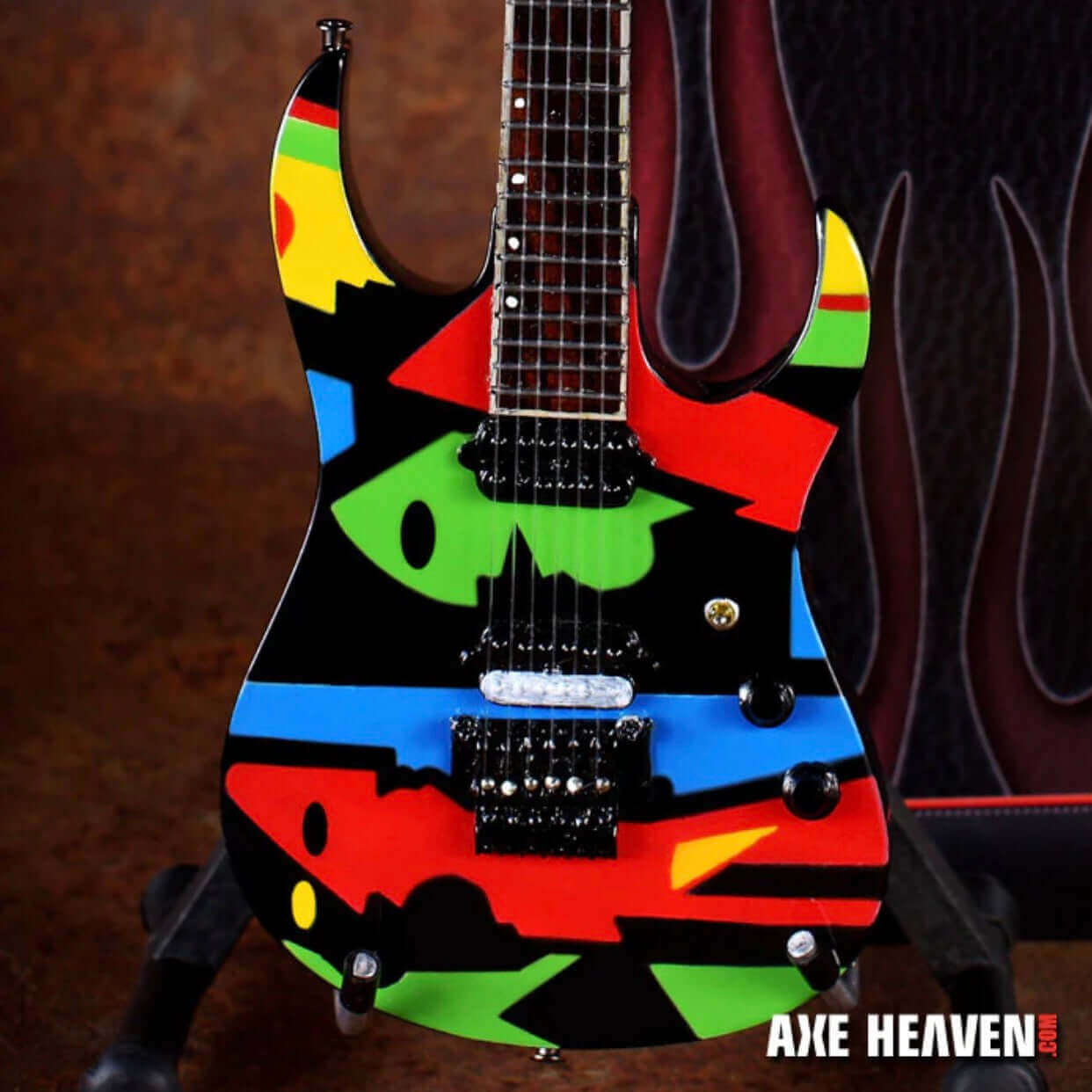 John Petrucci "Color Cubist” Picasso-Designed Mini Guitar Replica Collectible