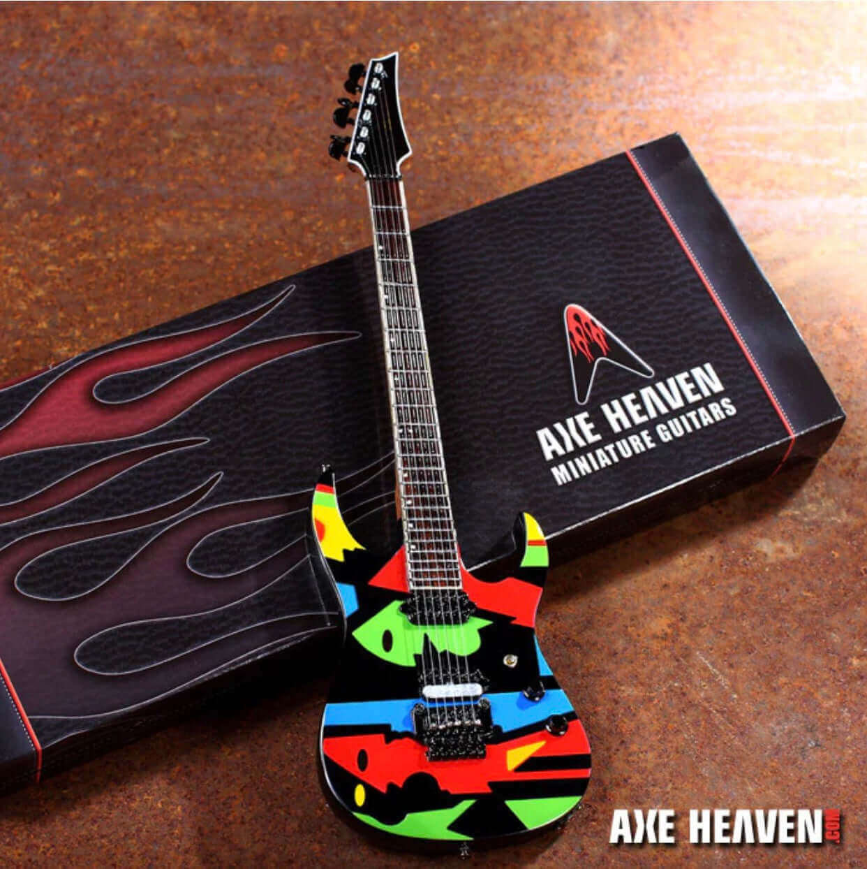 John Petrucci "Color Cubist” Picasso-Designed Mini Guitar Replica Collectible