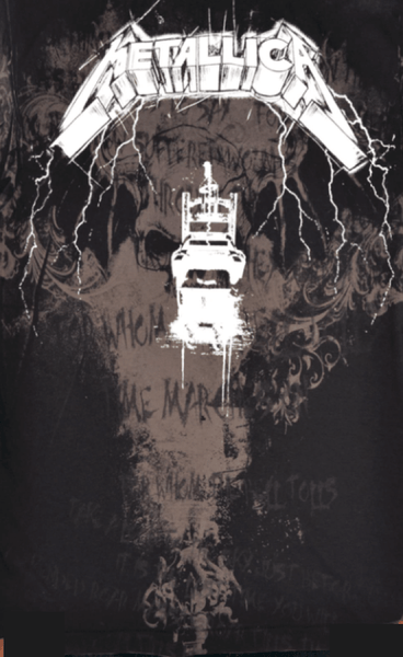 Metallica - Ride The Lightning Chair T-Shirt Logo
