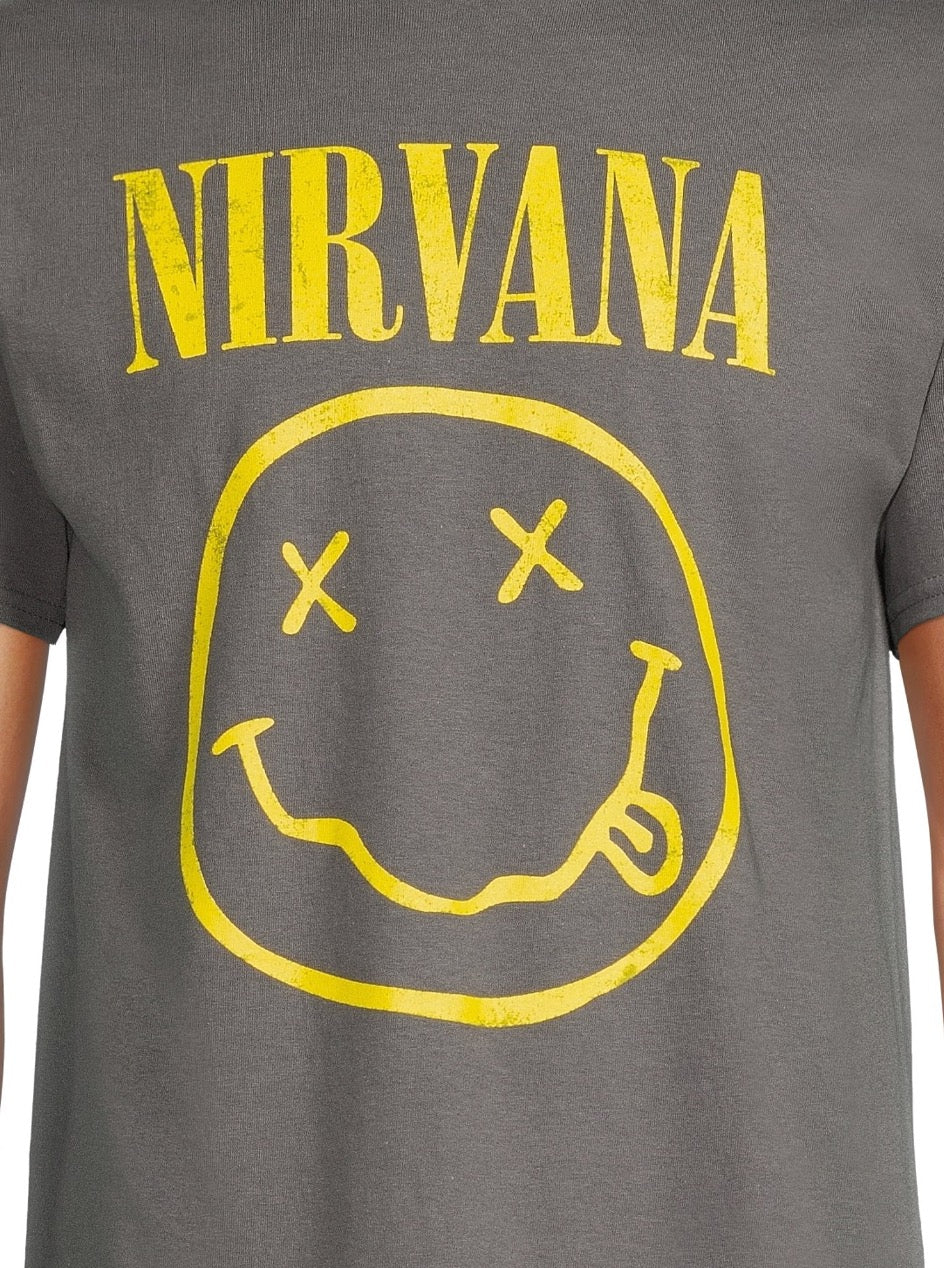 Nirvana Smiley Logo Graphic Print Tee