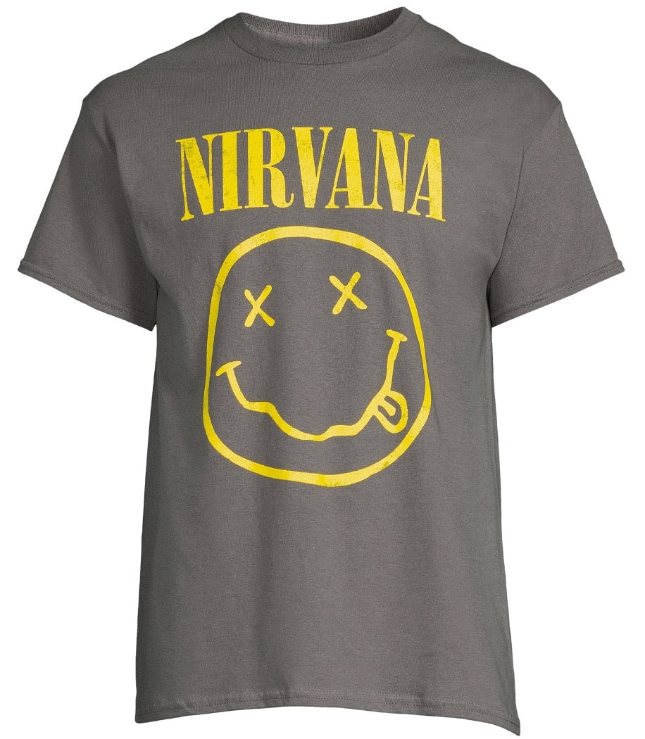 Nirvana Smiley Logo Graphic Print Tee