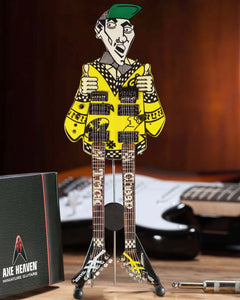 RICK NIELSEN™ Uncle Dick Doubleneck Mini Guitar Replica Collectible - Officially Licensed