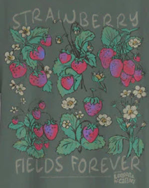 The Beatles - Strawberry Fields T-Shirt (Sage)