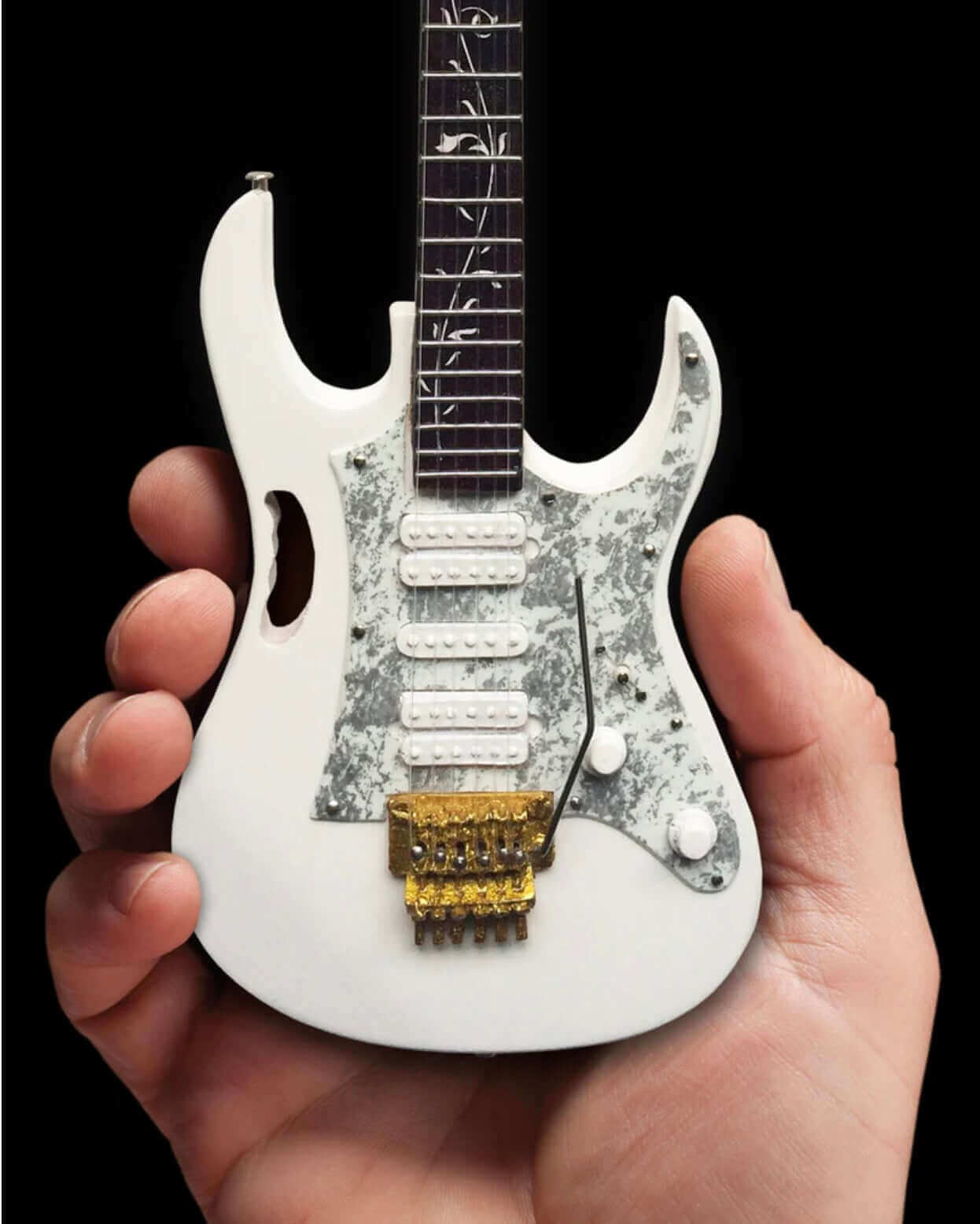 Steve Vai Signature White JEM Miniature Guitar Replica