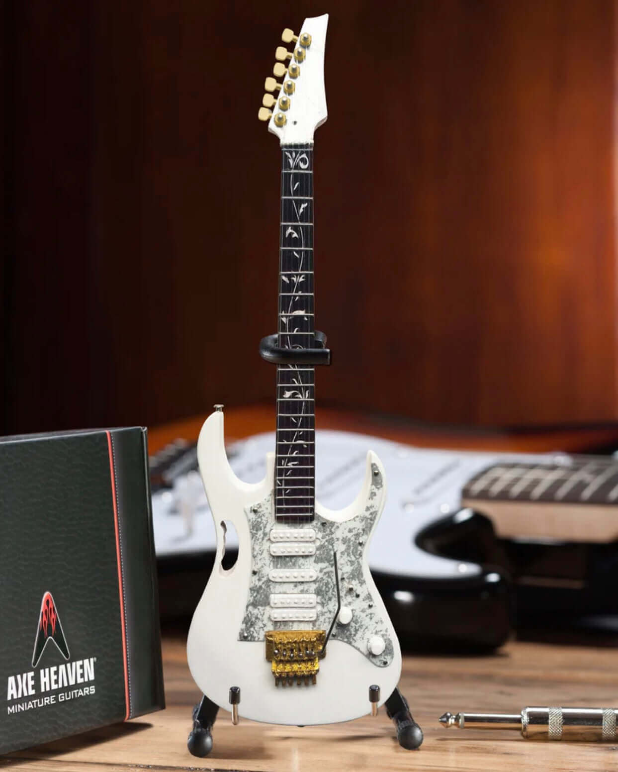 Steve Vai Signature White JEM Miniature Guitar Replica