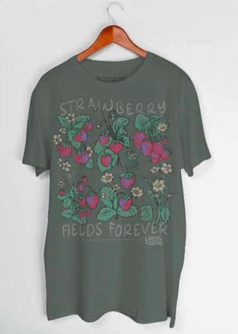 The Beatles - Strawberry Fields T-Shirt (Sage)