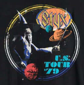 Styx US Tour 79 T-Shirt (Black)
