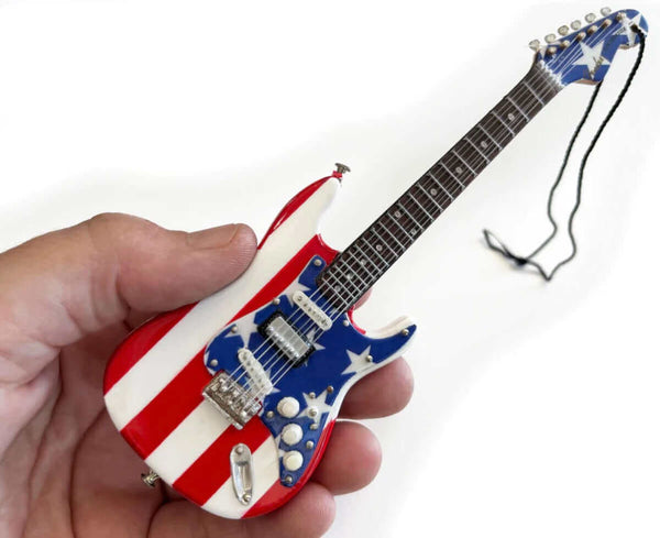 Wayne Kramer Stars N' Stripes USA Flag Fender Stratocaster - 6″ Guitar Ornament