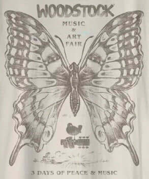 Woodstock - Butterfly T-Shirt Logo