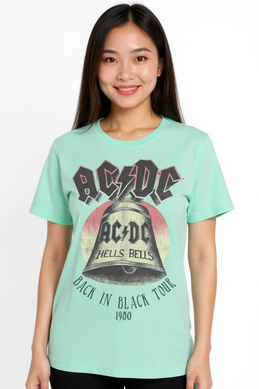 AC/DC Back In Black Tour T-Shirt (Mint)