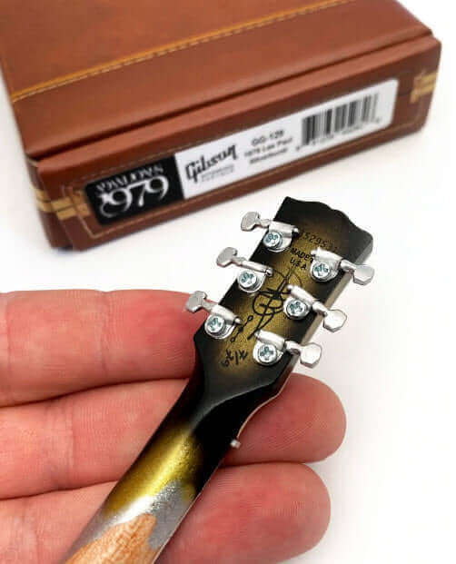 Adam Jones Les Paul Custom Antique Silverburst Miniature Guitar