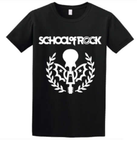 SCHOOL OF ROCK BATWING T-SHIRT (Black OR White) - Adult & Youth Sizes