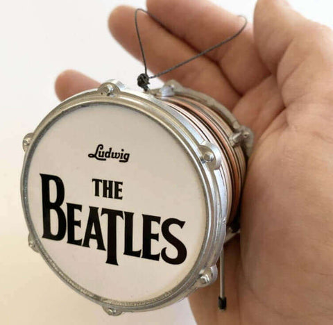Beatles Fab Four Ringo Starr Drum Ornament 2.5" Hanging Ornament