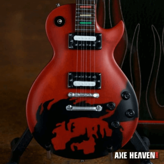 Bob Marley Signature “One Love” Miniature Guitar Replica Collectible