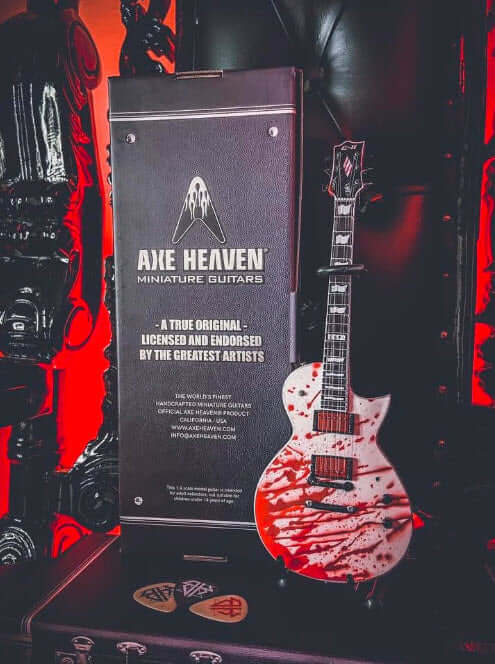Bobby Keller Blood Splatter ESP Eclipse Mini Guitar Replica Collectible