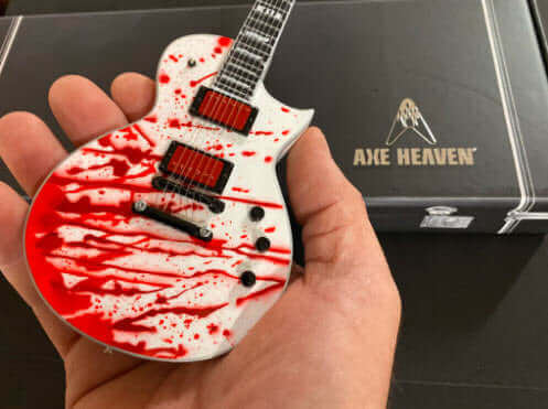 Bobby Keller Blood Splatter ESP Eclipse Mini Guitar Replica Collectible