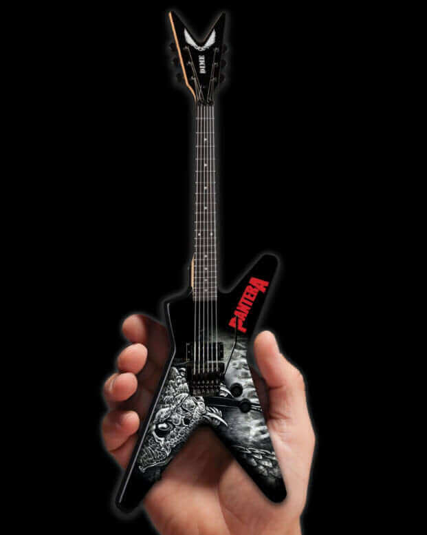 Dimebag Darrell Pantera Black & White Southern Trendkill ML Mini Guitar
