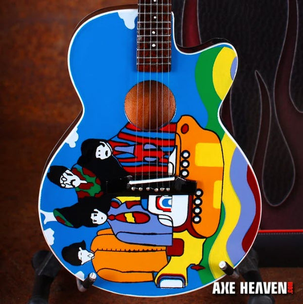 Fab Four "Yellow Submarine" Miniature Acoustic Guitar Replica Collectible