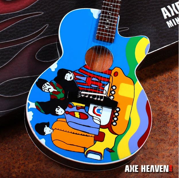 Fab Four "Yellow Submarine" Miniature Acoustic Guitar