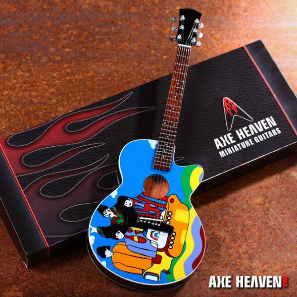 Fab Four "Yellow Submarine" Miniature Acoustic Guitar Replica Collectible
