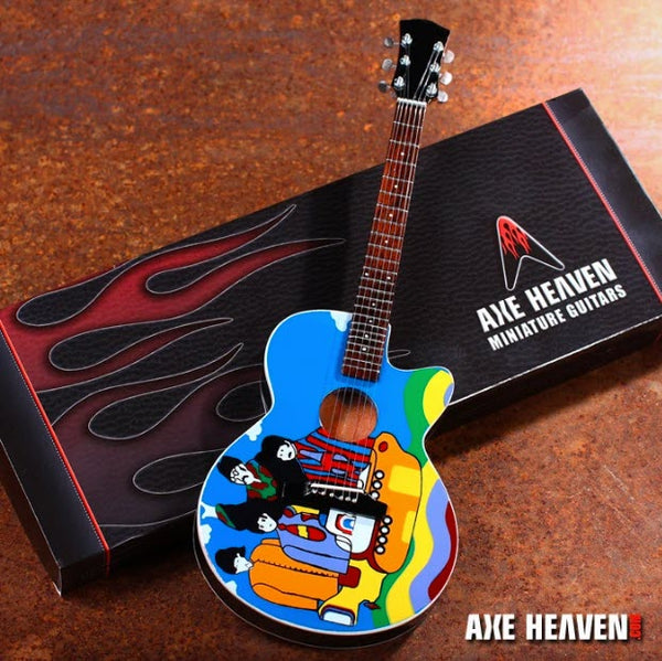 Fab Four "Yellow Submarine" Miniature Acoustic Guitar Replica Collectible