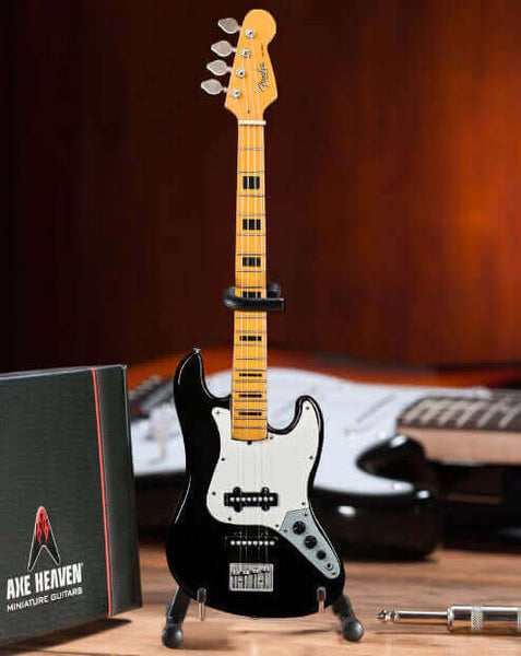 Geddy Lee Fender™ Jazz Bass™ with Black Inlays Miniature Bass Guitar Replica - Officially Licensed