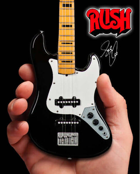 Geddy Lee Fender™ Jazz Bass™ with Black Inlays Miniature Bass Guitar Replica - Officially Licensed
