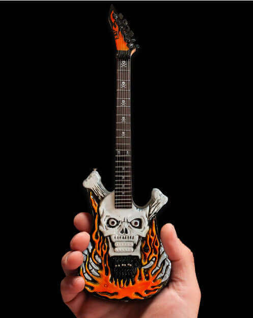 Official George Lynch Signature ESP Flaming Skull Mini Guitar Replica