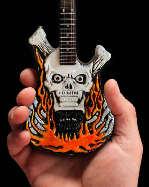 Official George Lynch Signature ESP Flaming Skull Mini Guitar Replica