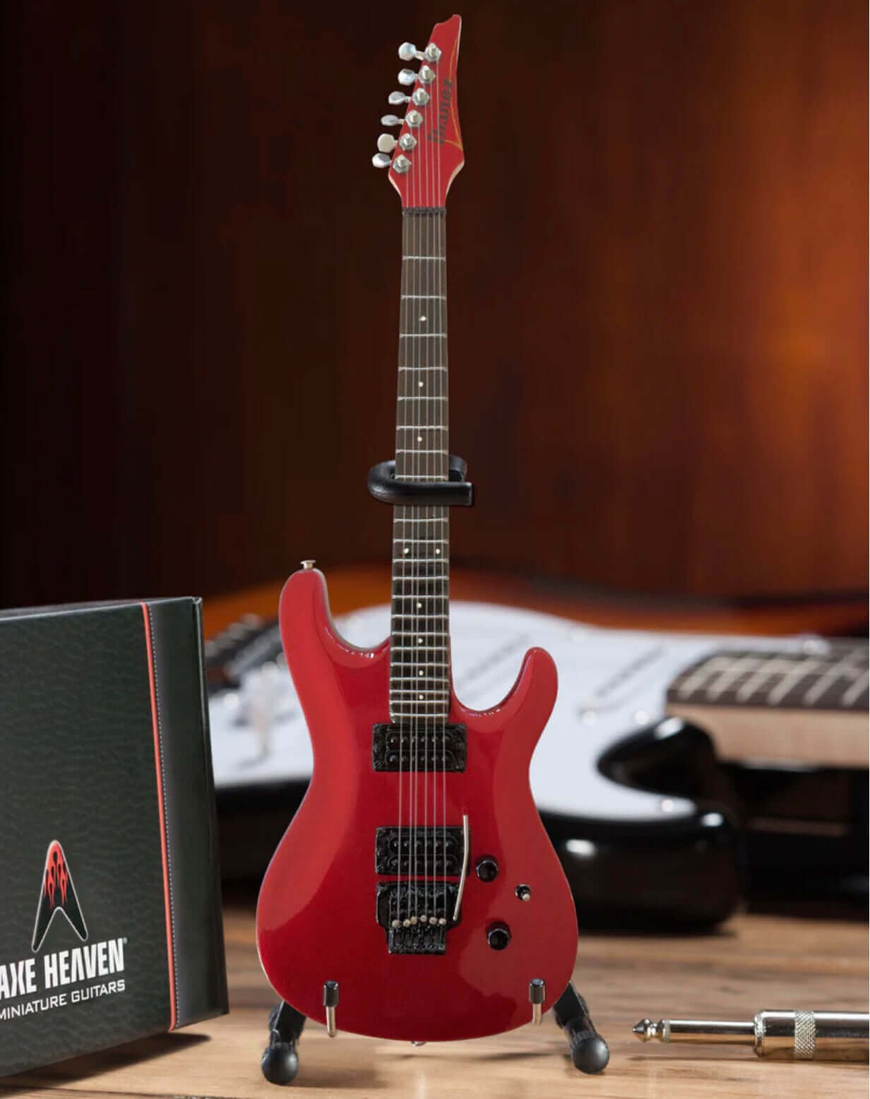 Joe Satriani Signature Candy Apple Red Miniature Guitar Replica