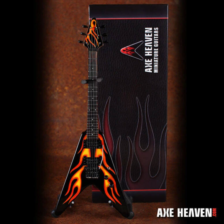 James Hetfield Hot Rod Flames V Miniature Guitar