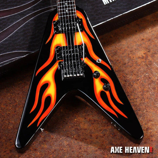 James Hetfield Hot Rod Flames V Miniature Guitar Replica Collectible