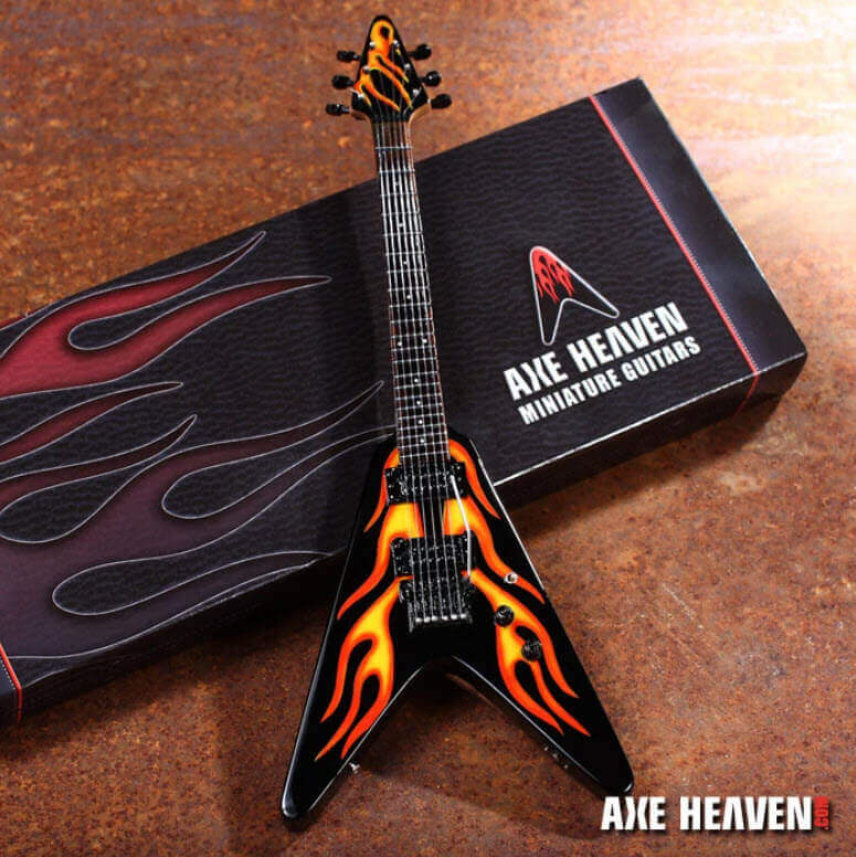 James Hetfield Hot Rod Flames V Miniature Guitar