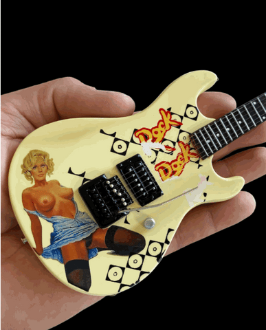 Jerry Cantrell Vintage Blue Dress G & L Rampage Handmade Mini Guitar Model