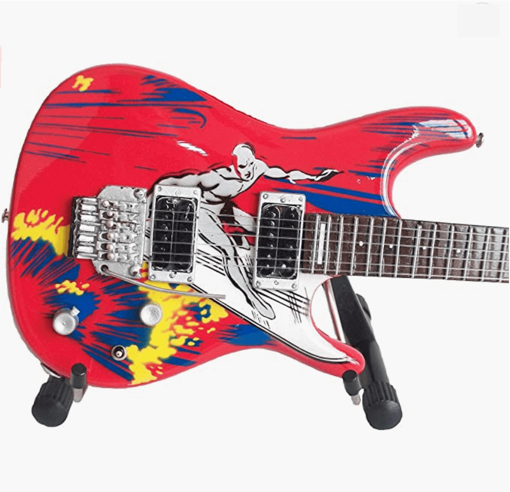 Joe Satriani Silver Surfer Miniature Guitar Replica