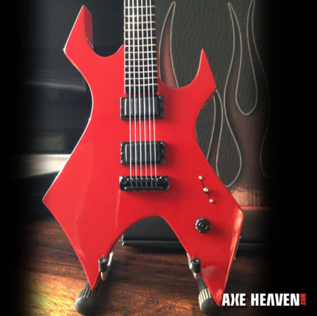 Mick Thompson Signature Red Warlock Miniature Guitar Replica Collectible