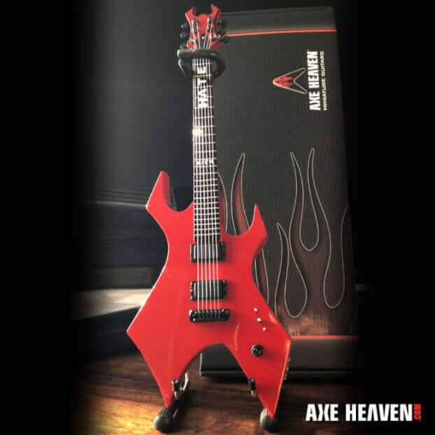 Mick Thompson Signature Red Warlock Miniature Guitar Replica Collectible