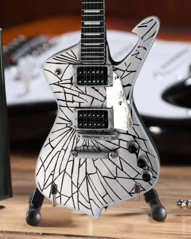 KISS® Paul Stanley Cracked Mirror Iceman Miniature Guitar Model